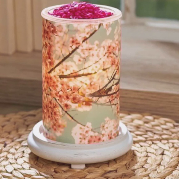 Pink Zebra Sakura Simmer Light (wax warmer) WOOD BASE NOT WHITE LIKE PICTURE - Picture 1 of 1